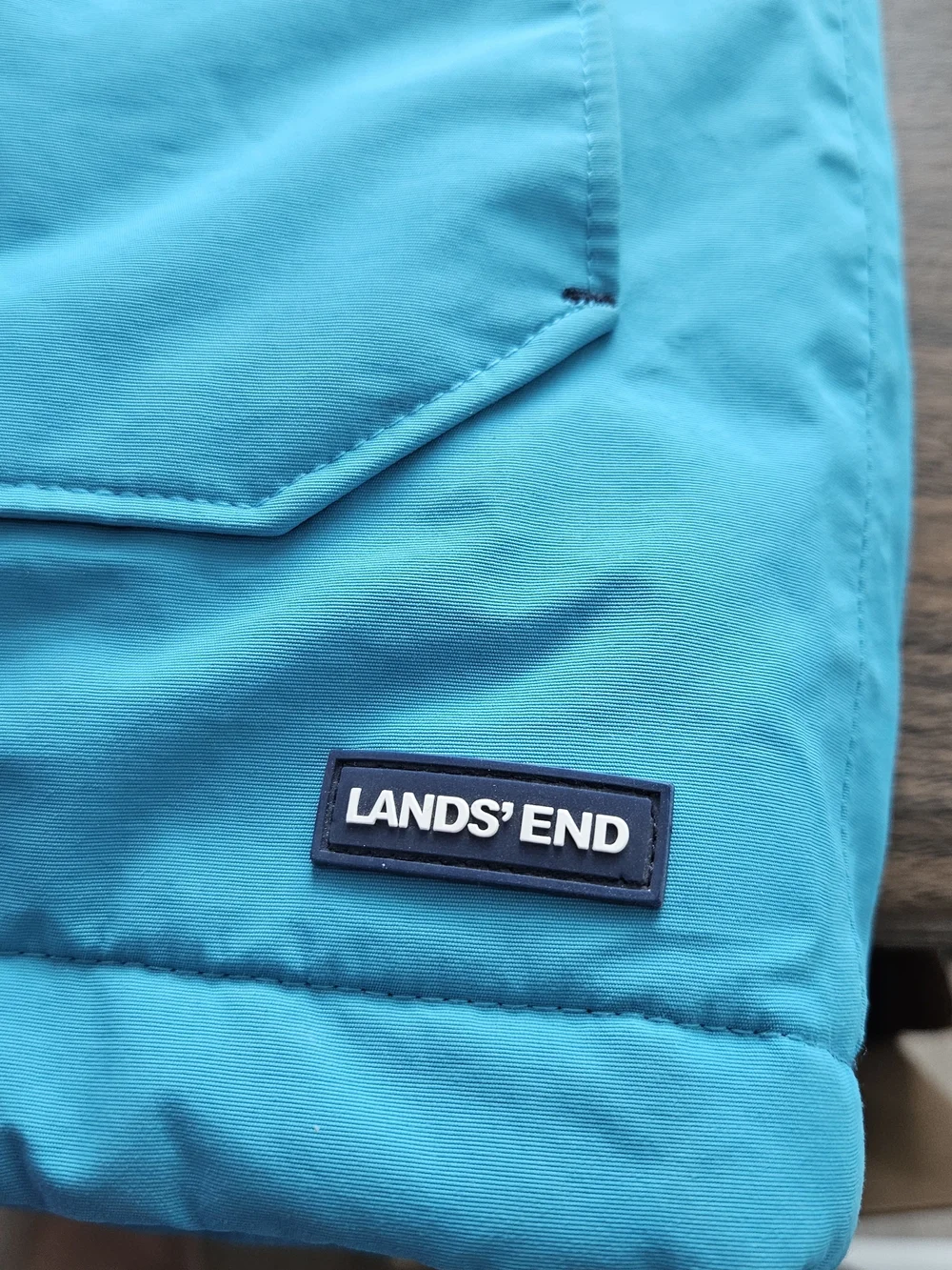 Lands' End Kids Hooded Winter Parka - Teal/Blue